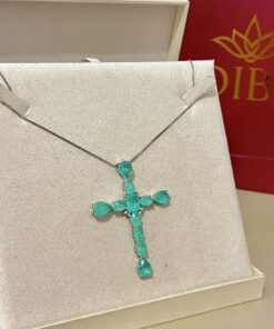 Colar cruz turmalina