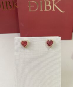 Brinco coração vermelho