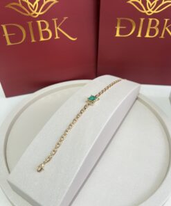 Pulseira corrente esmeralda