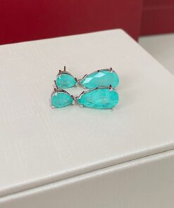 Brinco gota turmalina