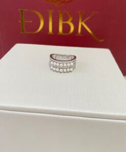 Anel pérola cravejado