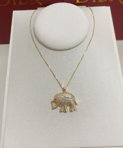Colar elefante cravejado