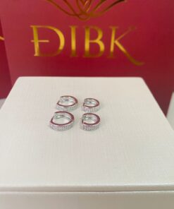 Duo de argolas cravejadas