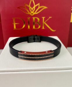 Pulseira masculina couro