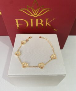 Pulseira corações com pontos de luz