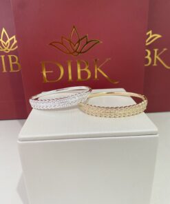 Bracelete folha cravejado