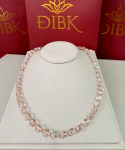 Colar rosa cristal