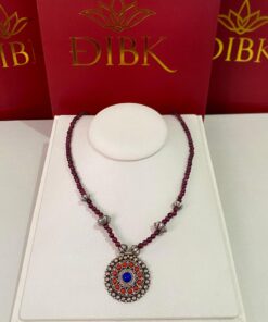 Colar jaspe vermelho
