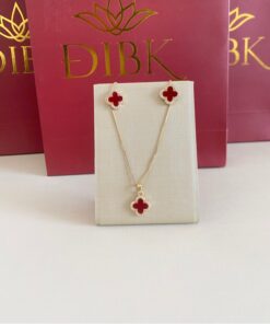 Conjunto van cleef vermelho