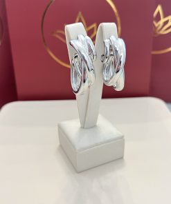 Brinco argola elos entrelaçados