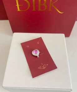 Pingente coração rosa