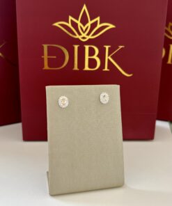 Brinco oval swarovski