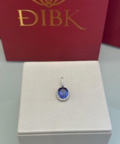 Pingente oval ametista