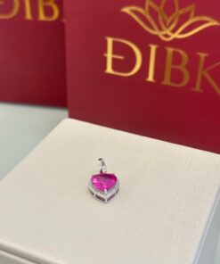 Pingente coração pink