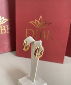 Argola retangular lisa