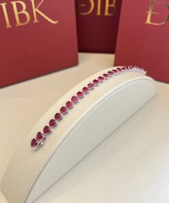 Pulseira riviera rubi 17cm
