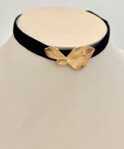 Chocker veludo flor