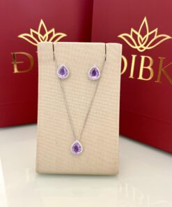 Conjunto gota lilás