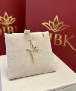 Pingente fé cravejado