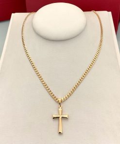 Colar masculino cruz lisa