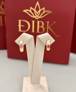 Argola gota pink