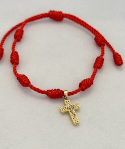 Pulseira 7 nós pingente crucifixo