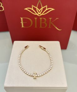 Pulseira riviera letra I