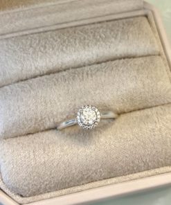 Anel chuveiro moissanite 6,5mm