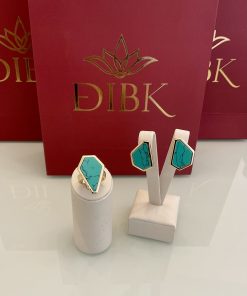 Conjunto pedra turquesa
