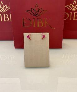Brinco earcuff rosa