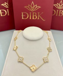 Colar Van Cleef liso/ cravejado 60cm + 5 cm