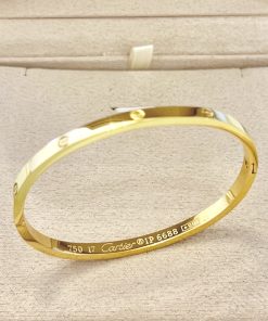 Bracelete cartier fino com gravação