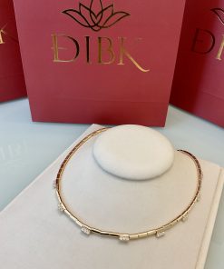 Colar tubo com zircônia 45CM + 5CM