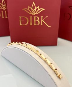 Pulseira elos geométricos lisos