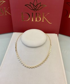 Colar coração vazado 33,5cm+5cm