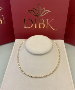 Choker bolas/canudos 34cm+5cm