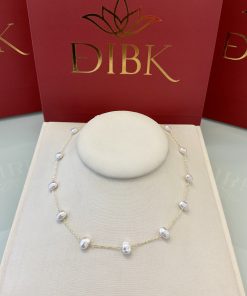 Choker pérolas barrocas 33cm+5cm