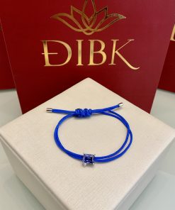 Pulseira retangular azul/cristal