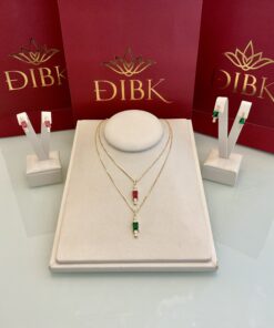 Colar conjunto retangular
