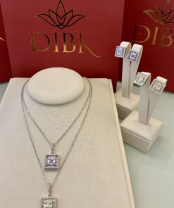 Conjunto quadrado cravejado