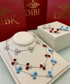 Conjunto trevo cravejado