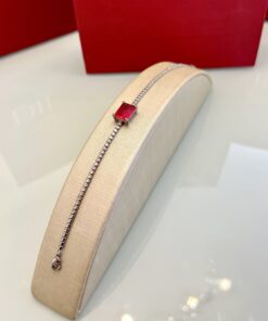 Pulseira retangular vermelha