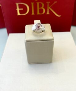 Anel quartzo rosa oval