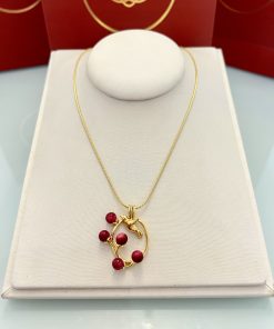 Colar feldspato pink