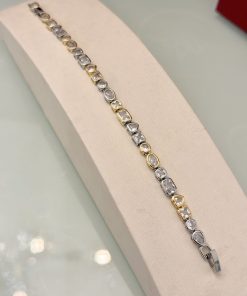Pulseira geométrica 2 tons