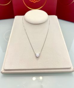 Colar coração moissanite