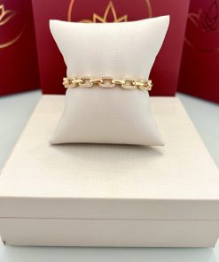 Pulseira elos cravejados