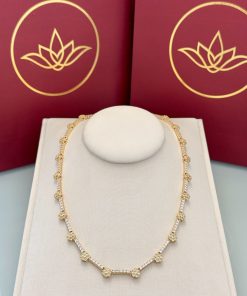 Colar Riviera floral cristal/citrino