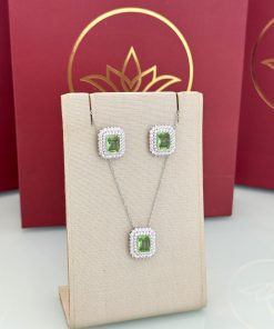 Conjunto retangular verde claro