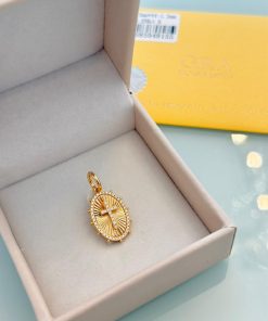 Pingente mandala cruz Moissanite